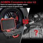 AOBEN Cordless Electric Ratchet Wrench with 83pc 1/4" to 3/8" impact sockets set,12V Electric Wrench with Variable Speed,3/8" to 1/4" Adapter, 3" Extension Bar