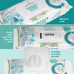 6 Pack Surface Cleaning Wipes with Bleach, All-Purpose Cleaner for Bathroom, Kitchen, Office, 72 Count Soft Flow, Fresh Scent, Lint Free & Durable