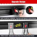 WORKPRO Garage Tool Organizer Wall Mount, Garage Organization Garden Tool Rack Holder System, 64-Inch 4 Rails with 8 Heavy Duty Adjustable Hooks for Hanging and Storage