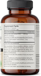 Futurebiotics Ashwagandha Extra Strength Stress & Mood Support with BioPerine - Non GMO Formula, 360 Vegetarian Capsules
