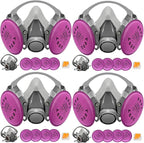 Respirator Mask with Filters, Reusable Half Face Respirator Mask for Asbestos, Resin, Fume, Dust, Welding, Painting