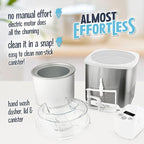 Nostalgia 2-Quart Electric Ice Cream Maker – Make Homemade Ice Cream, Gelato, Sorbet & Frozen Yogurt – No Salt/Ice Needed, Digital Controls, Mix-In Chute & Freezing Gel Canister – Stainless & White