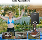 CAMPLUX Portable Water Heater,1.58 GPM Propane Water Heater Outdoor,41,000 BTU Camping Water Heater with 1.6 GPM Water Pump Pack，BW158GP60, Black