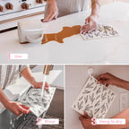 Papaya Reusable Paper Towels, Premium Swedish Dishcloths, Washable Reusable Dish Cloths, 1 Sheet Replaces 17 Rolls, Eco Friendly Stocking Stuffer - 4 Sheets, 2 Hooks