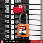 TRADESAFE Lockout Tagout Locks Set - 10 Orange Loto Locks, Lockout Locks Keyed Different, 2 Keys Per Lock, OSHA Compliant Lock Out Tag Out Padlocks, Safety Padlocks for Electrical Lockout Tag Out Kits