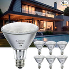 Par30 39W Long Neck Halogen Flood Light Bulbs 6pcs, 120V 2700K Warm White Dimmable High Brightness, E26 Base, Great for Accent Lighting, Tracking Light, Recessed Light Bulb