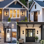 16-inch Oil-Rubbed Bronze Dusk to Dawn Outdoor Wall Light Fixtures, Exterior Waterproof Wall Lanterns, Brown Porch Sconces Lighting, Modern Outside Lights for House Patio Front Door Entryway, 2-Packs