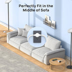 TROND Split Extension Cord Power Strip, Twin 3ft on Each Side, Low-Profile Flat Plug, Dual 3 Grounded Outlet Extender Cubes, 13 Amps, 16 Gauge Wire, for Behind TV Stand Sofa Headboard, Indoor, White