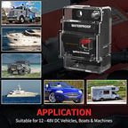 DaierTek 50 Amp Circuit Breaker 2-Pack with Transparent Cover Waterproof Marine Circuit Breaker 12V - 48V Resettable Inline Fuse Switch, 12 Volt 50A Breaker for Boat Trolling Motor Car Automotive