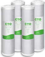 SimPure Whole House Water Filter, 20" x 4.5" BB Activated Carbon Block Filter Replacement Cartridge Coconut CTO Filter (4 Pack)