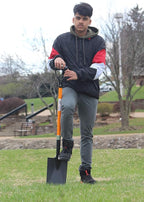 Ashman Spade Shovel (1 Pack) – 41 Inches Long D Handle Grip – The Single Shovel Weighs 2.2 Pounds and has a Durable Handle – Premium Quality Multipurpose Orange Spade Shovel with Strong Build.