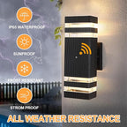 Dusk to Dawn Sensor Outdoor Wall Lights 4 Pack, Up and Down Lights Outdoor Wall Sconces, Aluminum Waterproof Outside Lights for House Porch Hallway Patio Garage