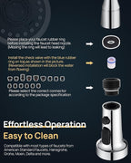 J-HVA Pull Down Kitchen Faucet Sprayer Head Replacement Part with 15 Connectors, 3 Function Pull Out Sink Sprayer Replacement Nozzle, Kitchen Faucet Head Hose Spray Tap Spout, Chrome