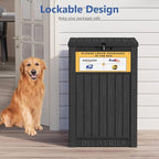 Upgrade 48 Gallon Package Delivery Box for Porch with Sign, Outdoor Storage with Lockable Secure, Large Double Wall Resin Outdoor Package Delivery and Waterproof