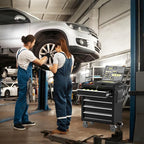 5-Drawer Rolling Tool Chest Toolbox, Rolling Tool Box with Wheels, Tool Chest with Keyed Locking System and Drawer Liners, Tool Box Organizer for Garage, Warehouse, Workshop