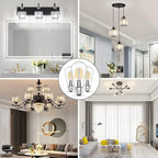 Ralbay ST48 Vintage LED Edison Bulbs 60 Watt Equivalent 6-Pack, Bright Natural White Light 4500K, E26 Antique LED Filament Bulbs, E26 Medium Base