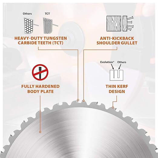 Evolution Power Tools RAGE255Blade Multi-Purpose Cutting Blade for RAGE3, 10-Inch