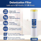 iSpring FD25B Deionized Water Filter for Spotless Car Wash System, Fits WGB22BD Deionized Water System for Car Wash, 4.5” x 20”