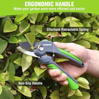 WORKPRO 8.5" Bypass Pruning Shear, Heavy Duty Garden Scissors & Clippers with Labor-Saving Design, Handheld Gardening Shears with Sharp Blade for Branch Trimming and Floral arrangement