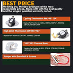 Dryer Heating Element Replaces For Whirlpool LER5620KQ1 LER4634JQ1 LER4634PQ0 LER7646EQ2 LER3624EQ1 LER4634EQ2 LER8858EQ1 WED5300VW0 WED4800XQ3 WED5100VQ0 LER4634EQ0 LER3624EQ0 LER4634JT0 Thermostat