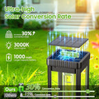 KOOPER Taller Solar Pathway Lights Outdoor, 6 Pack Upgraded Brighter Solar Garden Lights Solar Powered, Up to 15 Hours Outdoor Solar Lights for Yard Landscape Path Walkway Driveway （Cool White）