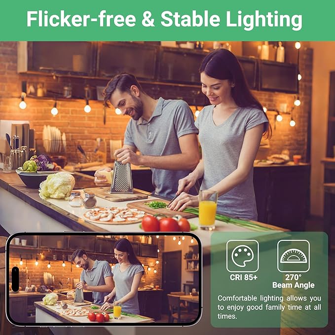 VOLIVO 12 Pack LED Light Bulbs, 60 Watt Equivalent A19 LED Bulb, Soft White 2700K, 9W E26 Standard Base, UL Listed 800 Lumens 120V, Non-Dimmable, Energy Saving Lightbulbs for Bedroom Indoor