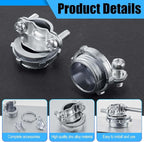 Blulu 50 Pcs Cable Connectors, Clamp Type Cable Connectors Conduit Clamp for Electric Wires Metallic Conduit Protect Cables Silver Zinc(3/4 Inch, 1/2 Inch)