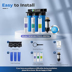 iSpring Whole House Water Filter System Ultimate PFAS Scale and Heavy Metals Protection Removes Up to 99% PFOA & PFOS with SGS-Tested Media, Jumbo Spin-Down Sediment Filter Model: WGB32B-PFKDS+WSP50J