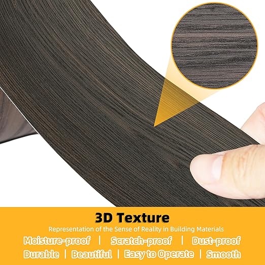 GSCIT Club Dark Walnut Wallpaper, 2.4 inch X 50ft Self Adhesive Wood Grain Repair Tape Dark Walnut Repair Patch for Tables, Chairs, Baseboards, Doors, Windows, Floors, Handicraft DIY.