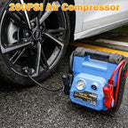 1800 Amp Jump Starter with Air Compressor, acetek Car Battery Jump Starter 260 PSI Tire Inflator, 20000 mAh 12V Auto Lead-Acid Battery Booster (Up to 6L Gas or 6L Diesel Engine) with LED Light & USB