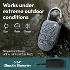 igloohome New Smart Padlock 2 (SP2), The Toughest Smart Padlock – Generate Access from Anywhere with The Mobile app (iOS/Android) – No WiFi Needed, Waterproof & Rechargeable