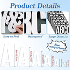 220 PCS Letter Stickers Big Font Mailbox Numbers and Letters Self Adhesive Vinyl Waterproof Alphabet Number Stickers for Bulletin Board Mailbox House Address,Cars,Poster,Business Decor(6 Inch,White)