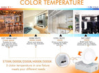 CLOUDY BAY 3 inch 5 Color Ultra Thin LED Recessed Light with Junction Box, Canless Wafer Downlight, IC Rated, 8W CRI90+, 5 Color Temperature Selectable, Illumination Diameter 1-7/8inch,White, 6 Pack