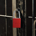 SEPOX® Ultra-Durable Anti-Rust Outdoor Padlock - Red Aluminum 38mm 1-1/2" with Long Shackle & 3 Big Keys Ideal for Gate, Storage, Locker, Fence & Lock-Out, High Security