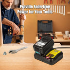 DCB112 20V MAX Battery Charger Replacement for Dewalt Battery Charger, Compatible with Dewalt 12V-20V Battery(Black)