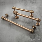 Alzassbg 10 Pack Champagne Bronze Cabinet Pulls, 3 Inch(76mm) Hole Centers Cabinet Handles Kitchen Hardware Straight Bar for Cabinets and Drawer AL3082BRG