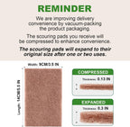 AIDEA Non-Scratch Natural Scouring Pads, Dish Scrubber Pads for Household and Kitchen, Cellulose Multipurpose Scour Pads for Cleaning -Natural Sisal Fibers, 24 Pack, 5.5in*3.5in