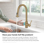 KRAUS Bolden Motion Sensor Single Handle Pull Down Touchless Kitchen Faucet in Matte Black, KSF-1616MB