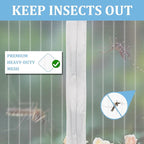 Magnetic Screen Door - Self Sealing, Heavy Duty, Hands Free Mesh Partition Keeps Bugs Out Let Breeze in- Pet and Kid Friendly - Keep Open Feature (White, Fit Door Size 36 x 78 Inch)