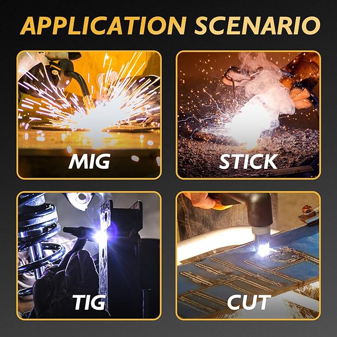 TOOLIOM Large Viewing 3.94"x3.66" Welding Helmet True Color Auto Darkening Welding Mask Solar Powered Shade 4/5-9/9-13 Welder Helmet for TIG MIG Stick Cut Grind