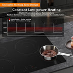 Electric Cooktop 30 Inch, Matte Glass Electric Stove Top 4 Burners with Sensor Touch Control, Fast Heat, Multiple Safety Protection, 6900W with Hard Wire for 220V~240V