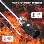 PATIKIL Candelabra Base Lamp Holder Light Socket, 6pcs UL Listed Keyless E12 Bulb Socket with 9.8" Wire Leads for E12 Incandescent LED Light Bulbs, 1.7" Tall