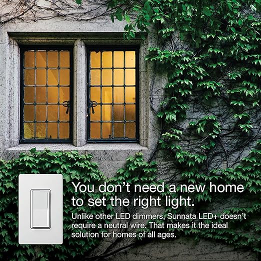 Lutron Sunnata Touch Dimmer Switch with Sunnata Accessory Switch with Wallplates, for 3 Way Applications, 150W LED, White