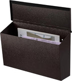 KYODOLED Wall-Mount Mailbox, Large Capacity Mail Box, Galvanized Steel Rust-Proof Metal Post Box, Mailboxes for Outside,15.7"x9.9"x4.9" Bronze