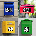 Reflective Number Stickers, 4 Sets 2 Inch Vinyl Waterproof Black Mailbox Numbers for Outside, Strong Self-adhesive House Numbers Decals for Mailbox Door Signs Trucks