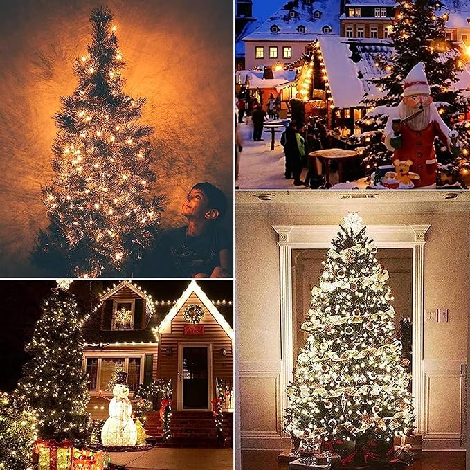 C7 Christmas Relacement Bulbs, 25 Pack Clear Light Bulbs for E12 Candelabra Base Outdoor/Indoor String Lights, 5 Watt