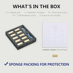 10 Pack Kitchen Cabinet Knobs, Brushed Gold Dresser Drawer Knobs and Pulls for Bathroom Cabinets