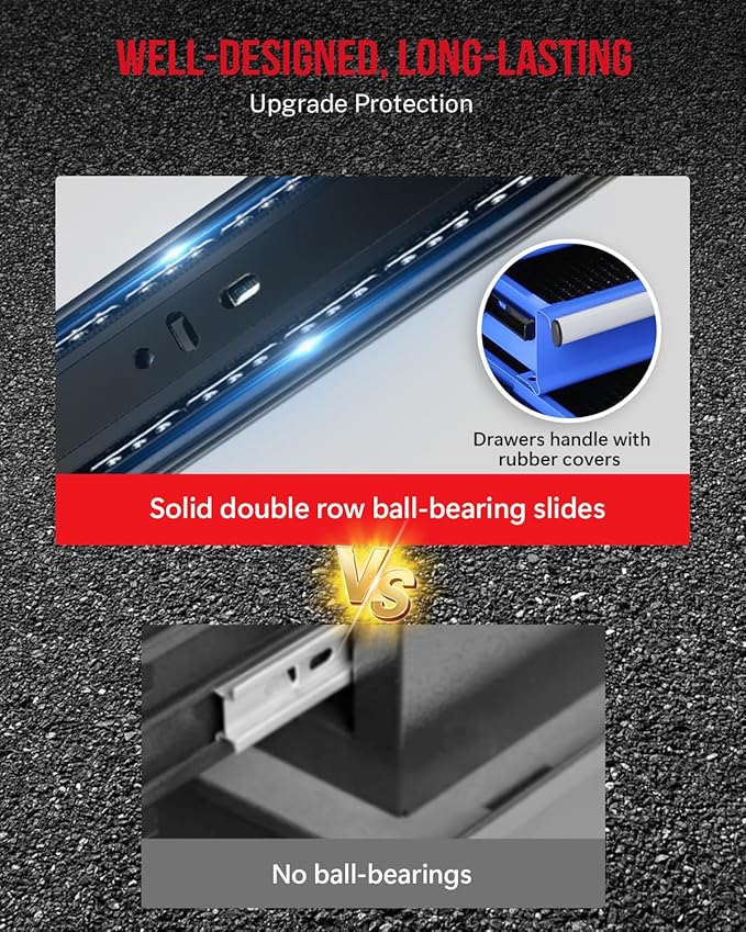 2 in 1 Tool Chest with 5 Drawers, Tool Cart with 7 Organizer Tray Divider Set & Wheels, Large Rolling Tool Box Organizer for Garage, Workshop, Home Crafts