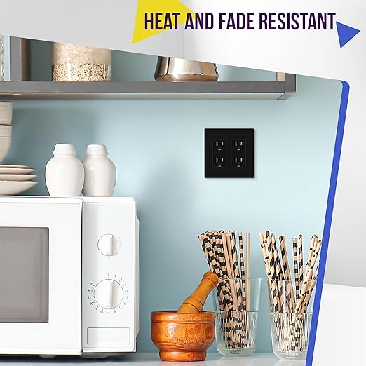 ENERLITES 20 Pack Black Decorator Receptacle, Standard Electrical Wall Outlet, 15A 125V, Self-Grounding, 2-Pole, 3-Wire, 5-15R, UL Listed, 61502-TR-BK, Tamper Resistant