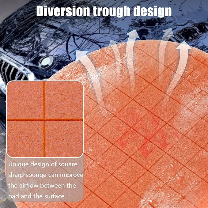 AVID POWER 6 Inch Buffing Polishing Pads 5Pcs for 6 Inch Backing Plate, Compound Buffing Sponge Pads for Car Buffer Polisher Compounding, Polishing and Waxing